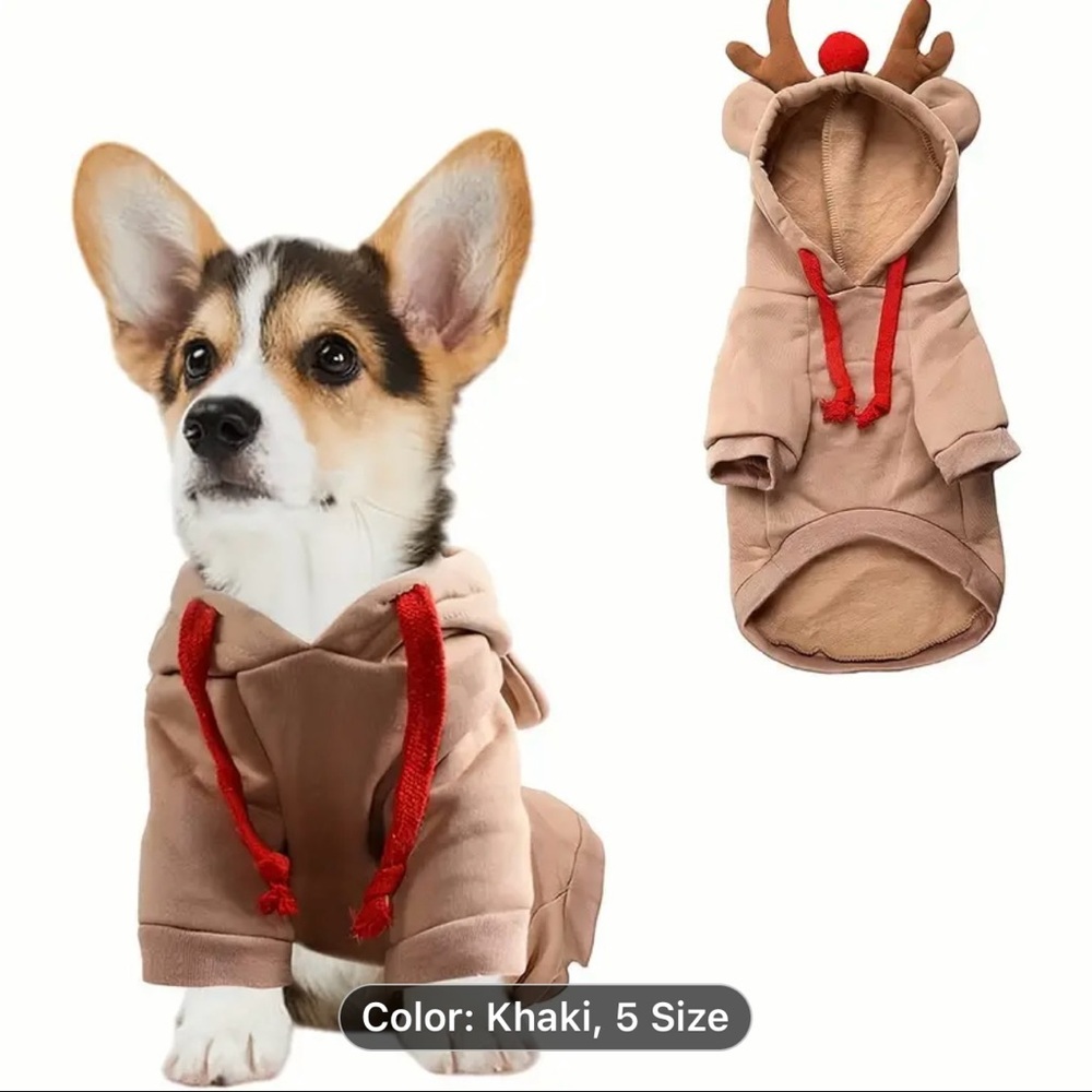 NWOT Reindeer dog outfit